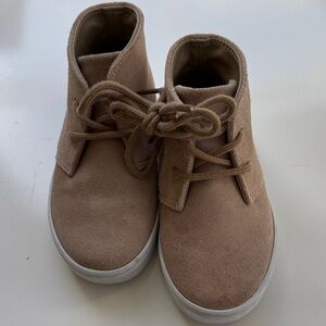 Janie and Jack boys Size 8t - tan leather/suede shoes - like brand new !